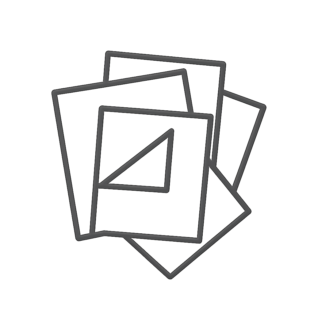 A stack of overlapping pages.